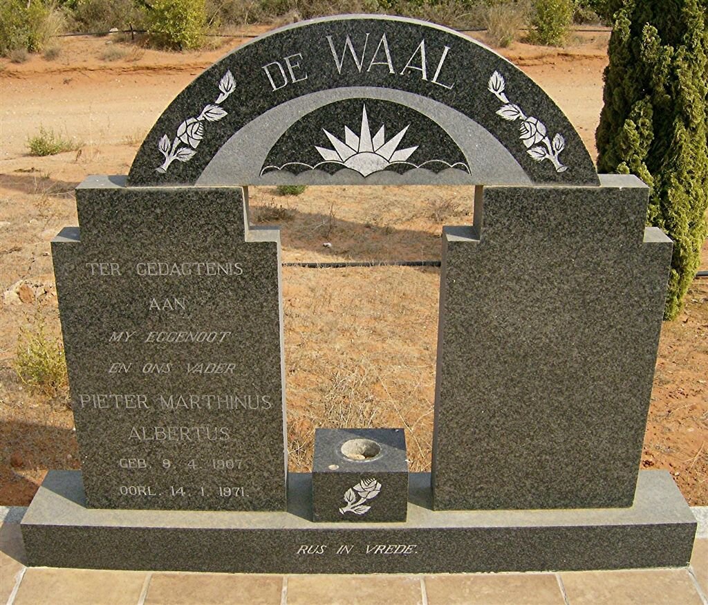 WAAL Pieter Marthinus Albertus, de 1907-1971