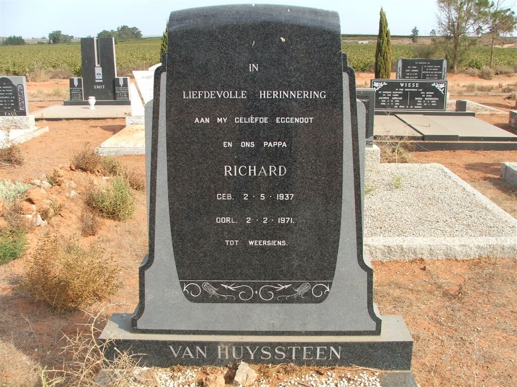 HUYSSTEEN Richard, van 1937-1971