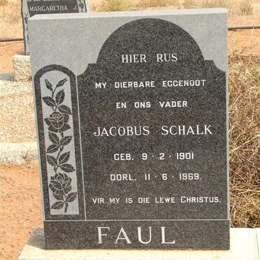 FAUL Jacobus Schalk 1901-1969 &amp; Catharina J.M. 1918-1996