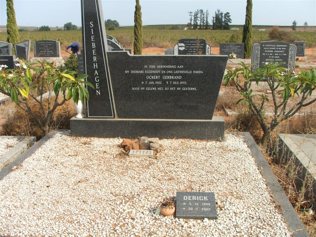 SIEBERHAGEN Ockert Gerbrand 1922-1972 :: SIEBERHAGEN Derick 1959-2002