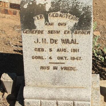 WAAL J.H., de 1911-1947