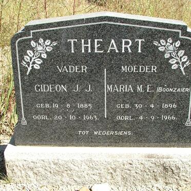 THEART Gideon J.J. 1885-1963 &amp; Maria M.E. BOONZAAIER 1896-1966