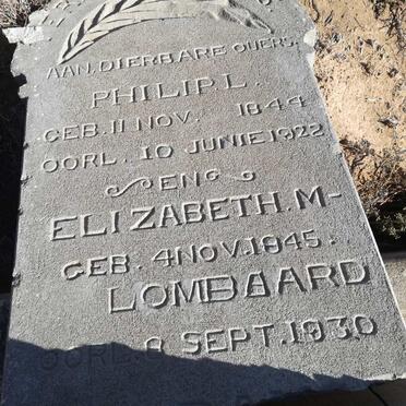 GRANGE Philip L., la 1844-1922 &amp; Elizabeth M. LOMBAARD 1845-1930