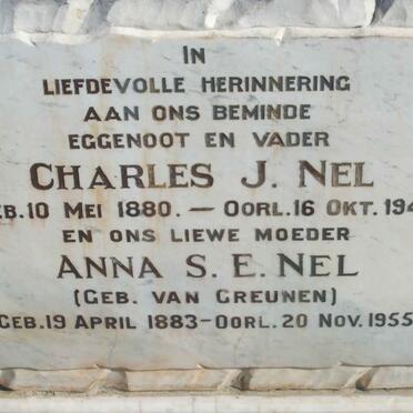 NEL Charles J. 1880-1946 &amp; Anna S.E. VAN GREUNEN 1883-1955
