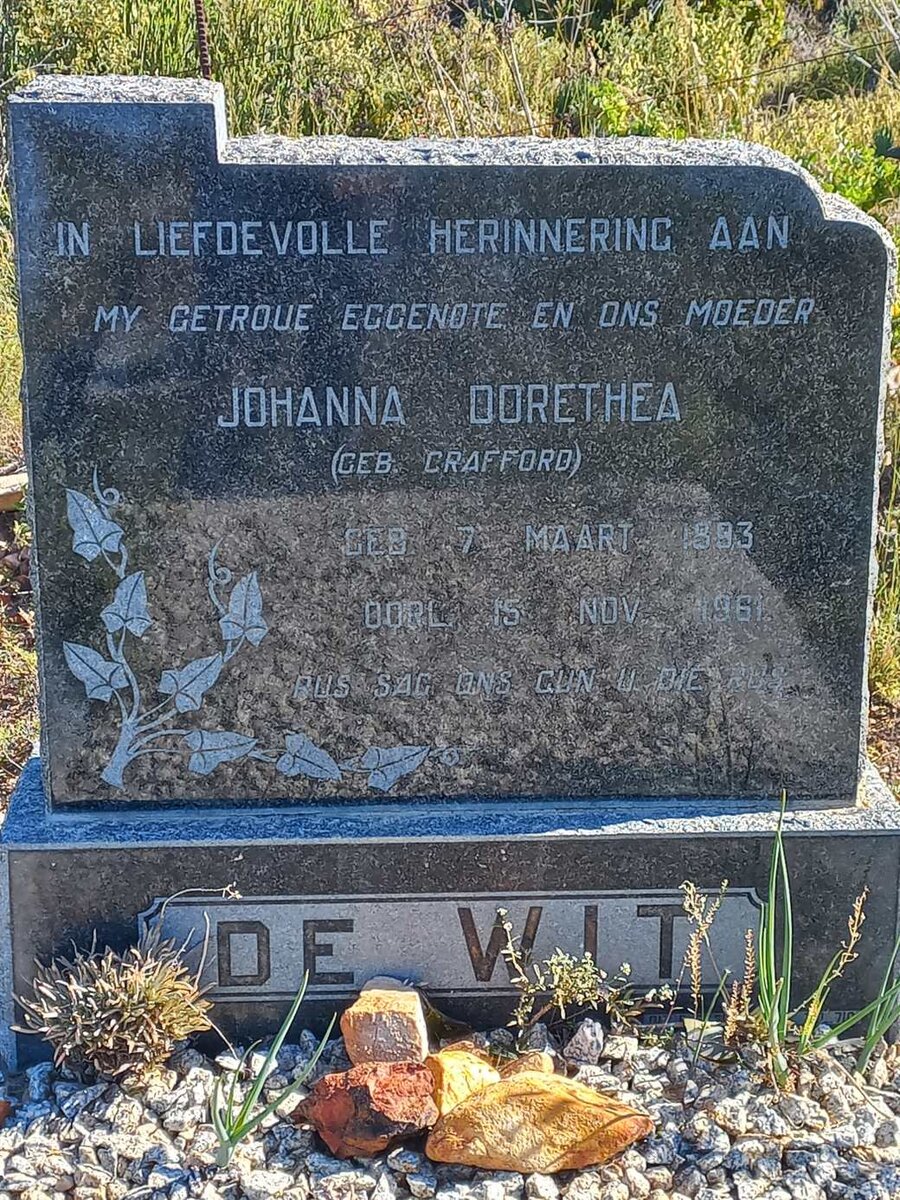 WIT Johanna Dorethea, de nee CRAFFORD 1893-1961