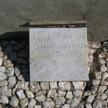 SNYMAN Esias Philippus Petrus 1872-1942