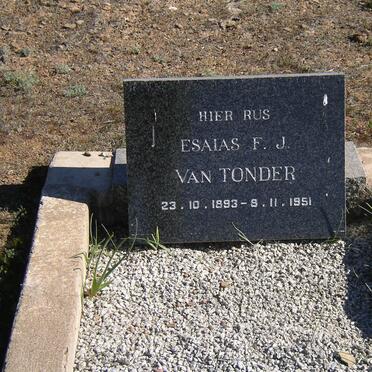TONDER Esaias F.J., van 1893-1951