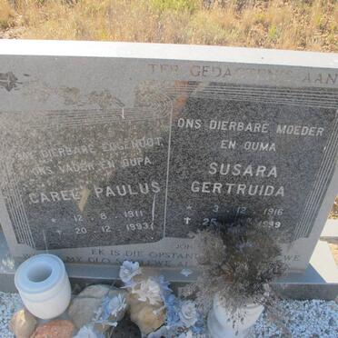 SWANEPOEL Carel Paulus 1911-1993 &amp; Susara Gertruida 1916-1999