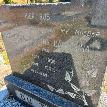 TOIT Dorethea Johanna Catherina, du nee VOS 1905-1932 