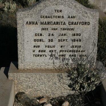 CRAFFORD Anna Margarita nee VAN TONDER 1890-1949