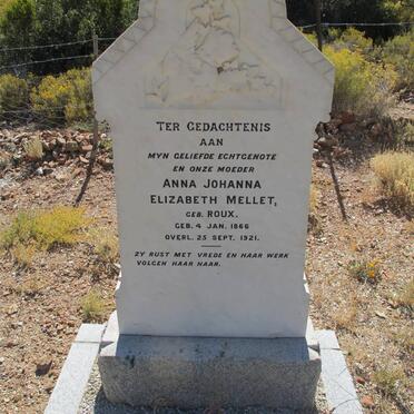 MELLET Anna Johanna Elizabeth nee ROUX 1866-1921