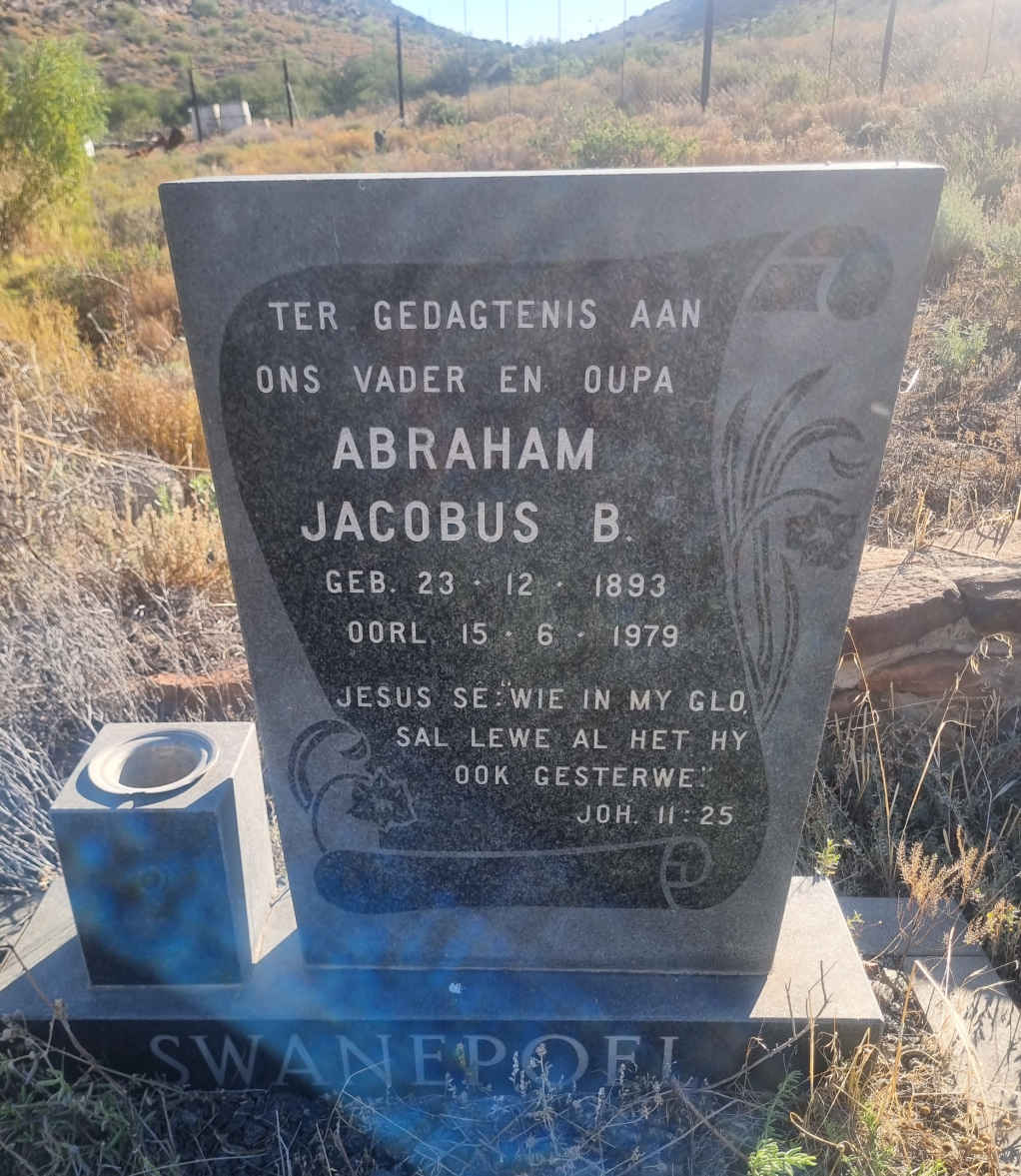 SWANEPOEL Abraham Jacobus B. 1893-1979