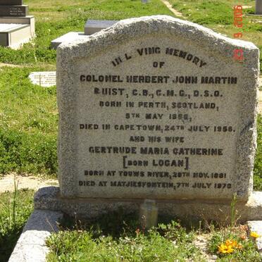 BUIST Herbert John Martin 1859-1956 &amp; Gertrude Maria Catherine LOGAN 1881-1970