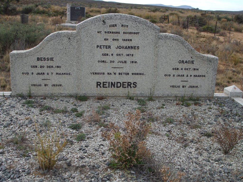 REINDERS Peter Johannes 1872-1918 :: REINDERS Bessie 1911- :: REINDERS Gracie 1914-