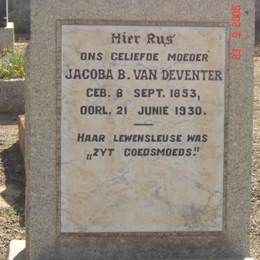 DEVENTER Jacoba B., van 1853-1930