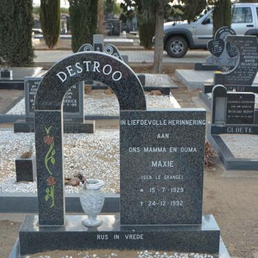 DESTROO Maxie nee LE GRANGE 1929-1992