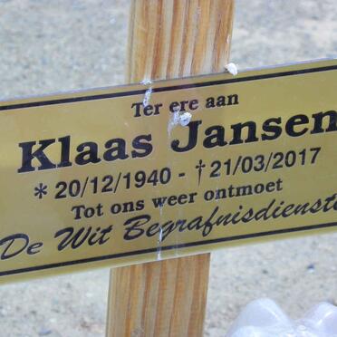 JANSEN Klaas 1940-2017