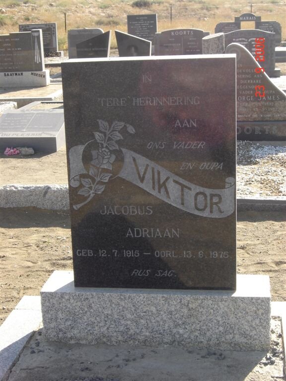 VIKTOR Jacobus Adriaan 1915-1975