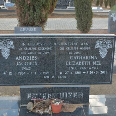ESTERHUIZEN Andries Jacobus 1904-1986 &amp; Catharina Elizabeth Nel VAN WYK 1918-2013