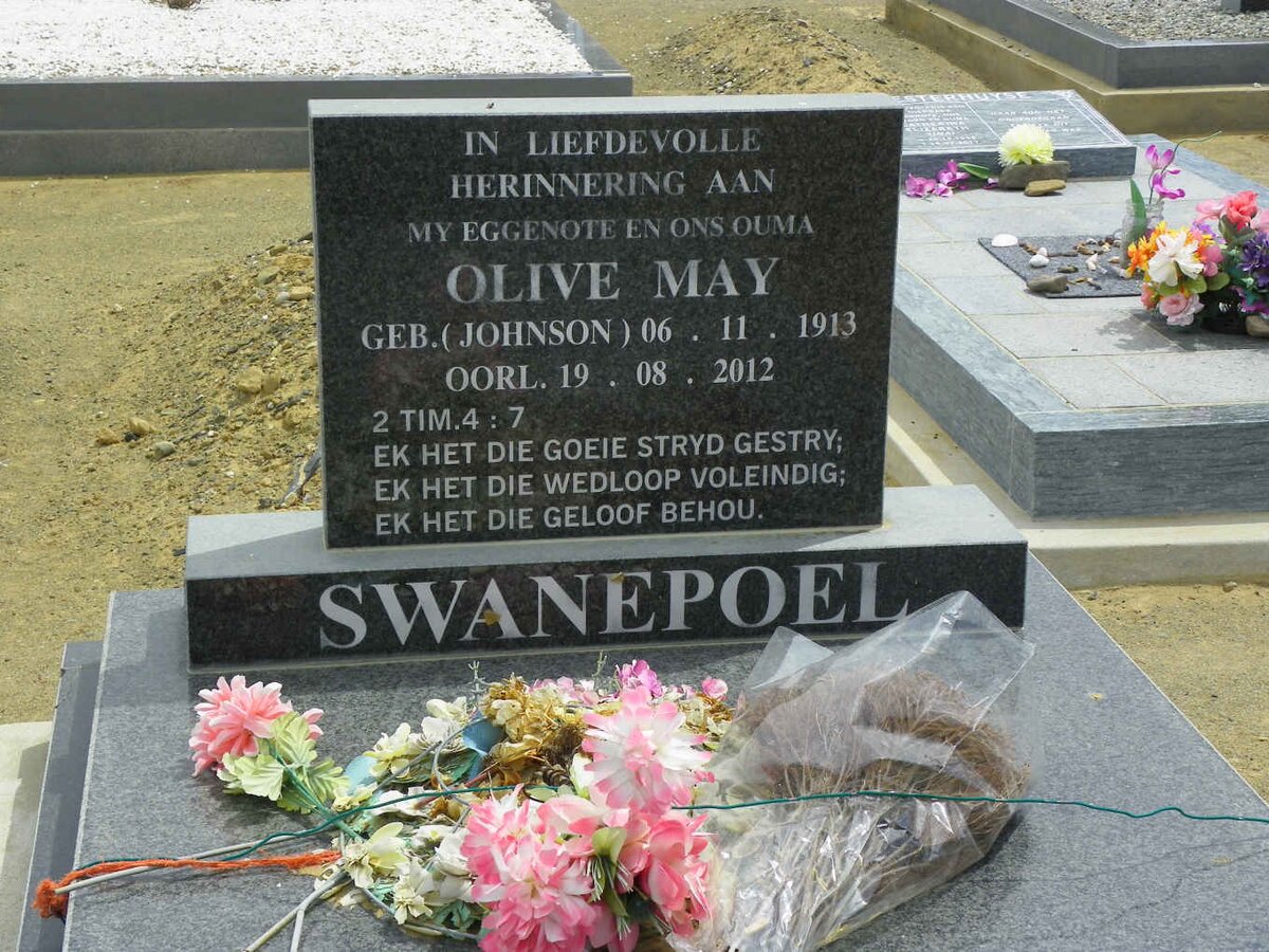 SWANEPOEL Olive May nee JOHNSON 1913-2012