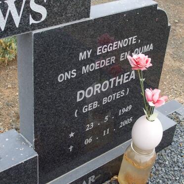 GOUWS Dorothea nee BOTES 1949-2005