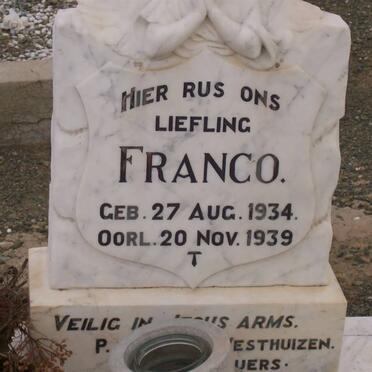 WESTHUIZEN Franco, van der 1934-1939