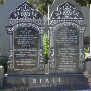 BIALL Max -1971 &amp; Hilda Mary -1941