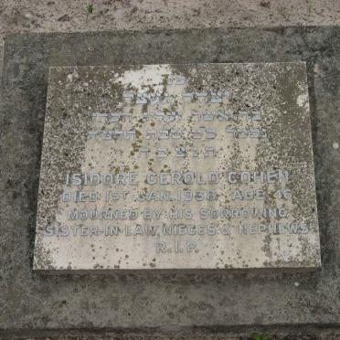 COHEN Isidore Gerold -1938