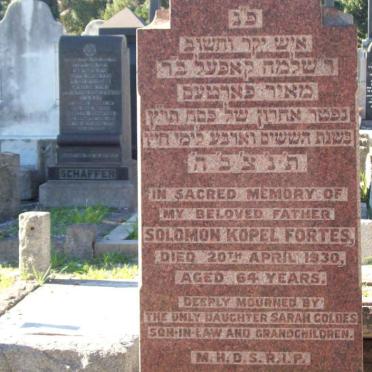 FORTES Solomon Kopel  -1930 