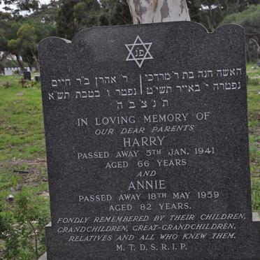 GOLDBERG Harry -1941 &amp; Annie -1959