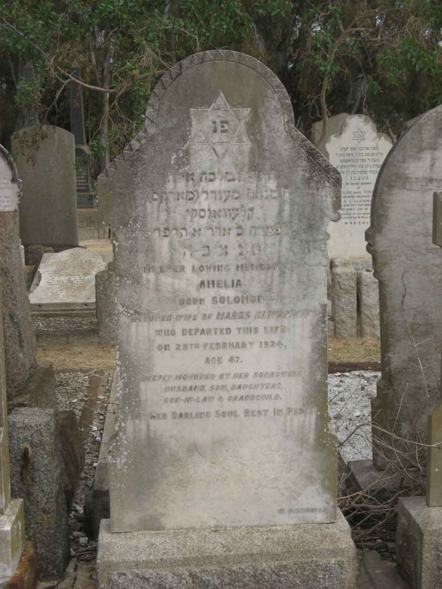 KLIVANSKY Amelia nee SOLOMON -1924