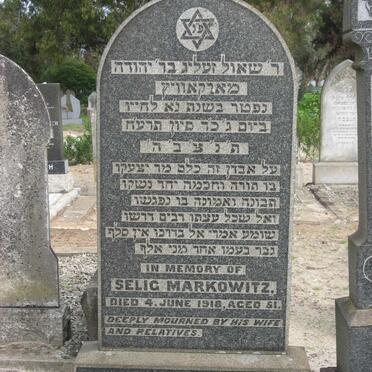 MARKOWITZ Selig -1918