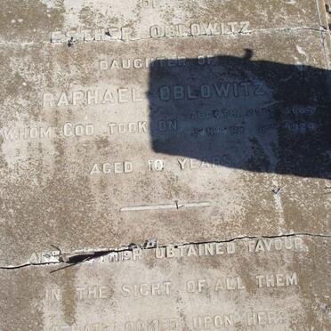 OBLOWITZ Esther  -1924 