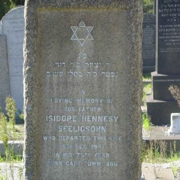 SEELIGSOHN Isidore Hennesy 1866-1941