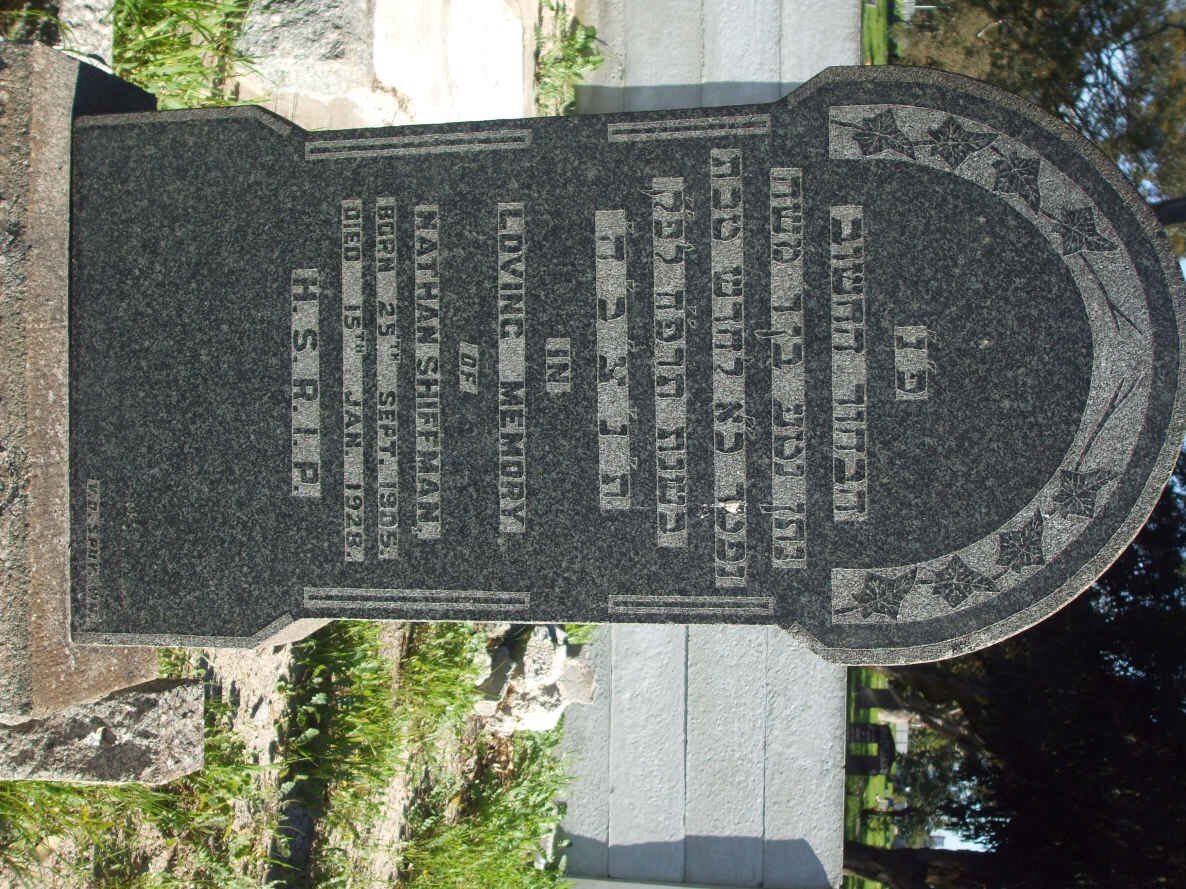 SHIFFMAN Nathan  1905-1928