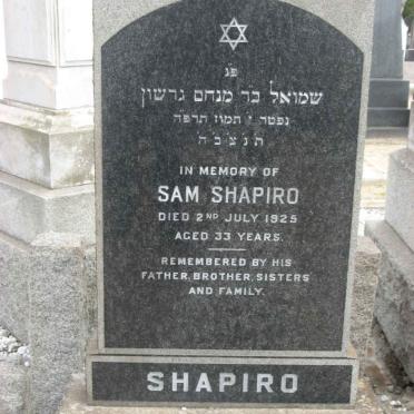 SHAPIRO Sam -1925
