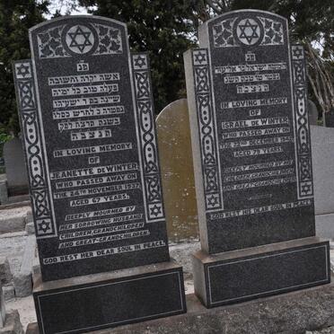 WINTER Israel, de -1942 &amp; Jeanette -1937