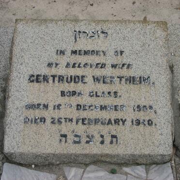 WERTHEIM Gertrude nee GLASS 1909-1940