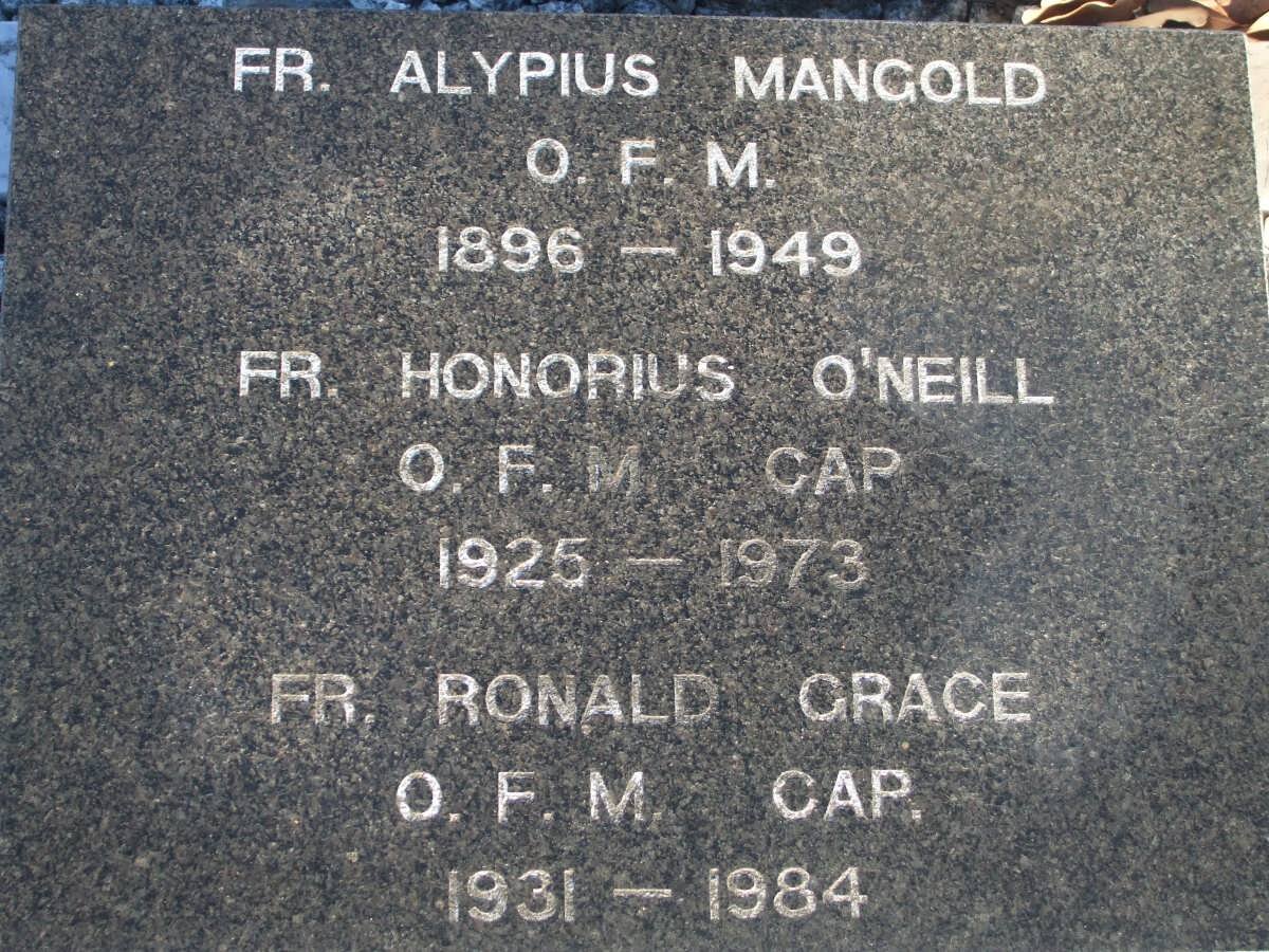 MANGOLD Alypius 1896-1949 :: O'NEILL Honorius 1925-1973 :: GRACE Ronald 1931-1984