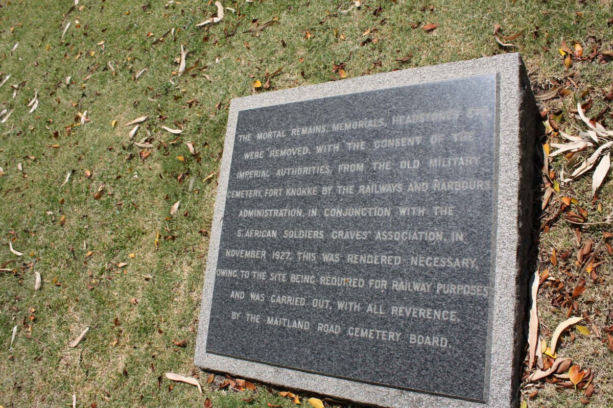 12. Plaque - re-interment 1927