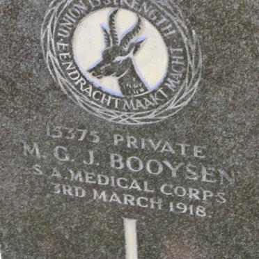 BOOYSEN M.G.J. -1918
