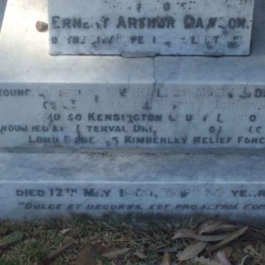 DAWSON Ernest Arthur -1900