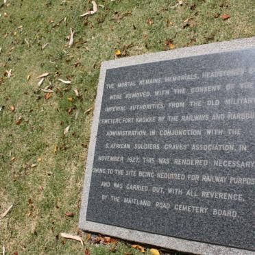 Western Cape, CAPE TOWN, Maitland, Military graves