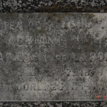 ADAMS Adriana Maria nee LE ROUX 1879-1971