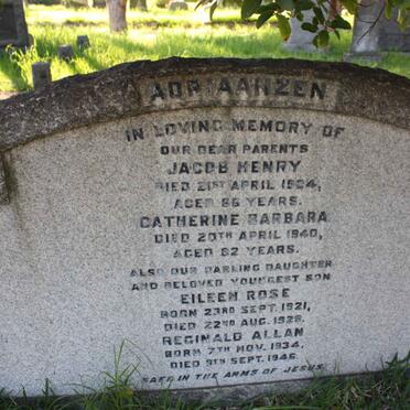 ADRIAANZEN Jacob Henry -1904 &amp; Catherine Barbara :: ADRIAANZEN Eileen Rose 1921-1928