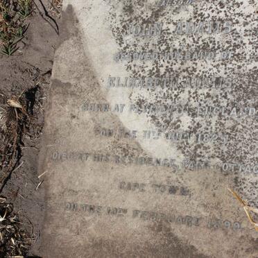 ADAMS John 1825-1899 &amp; Elizabeth 1828-1899 