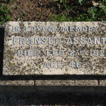 ASSANTE Fransco -1922