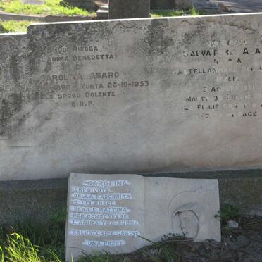 ASARO Salvatore 1881-1960 &amp; Carolina 1892-1953