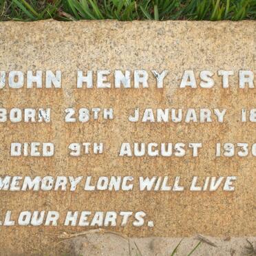 ASTROP John Henry 1867-1930