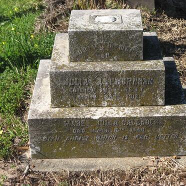 ASHBURNHAM Julia -1912 :: CALENDER Mabel Julia -1940